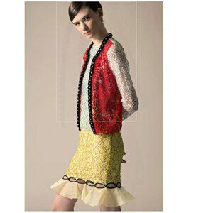 Huishan Zhang Love Potion Collection Lace Swarovski Pearl Jacket